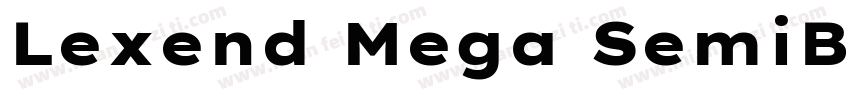 Lexend Mega SemiBold字体转换